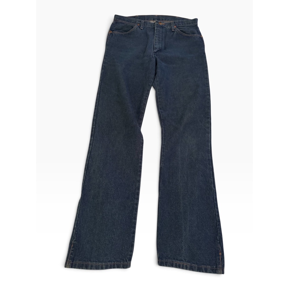 Wrangler 13MWZ Cowboy Cut Jeans Mens 33x32 Dark Wash Denim Western High Rise
